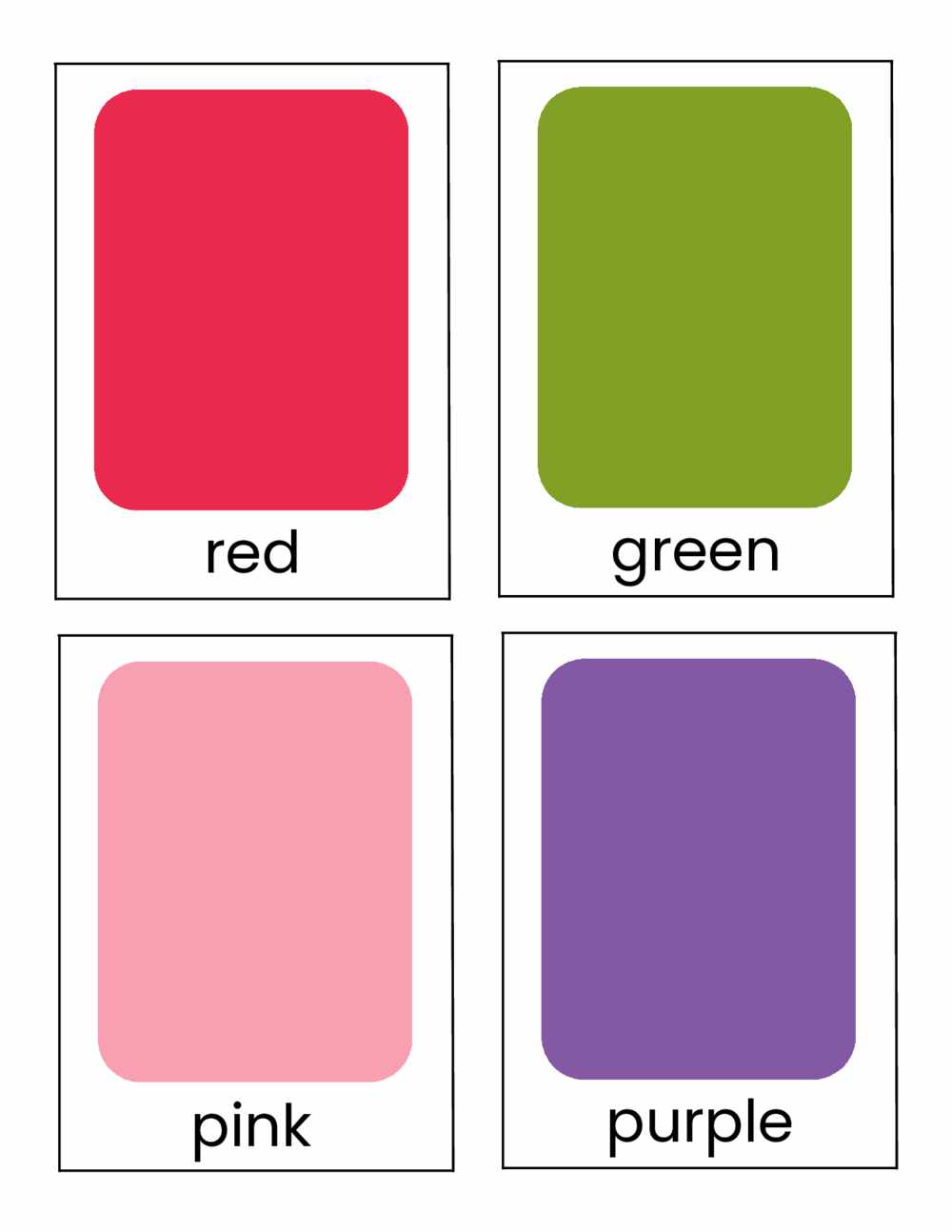 Color flashcards